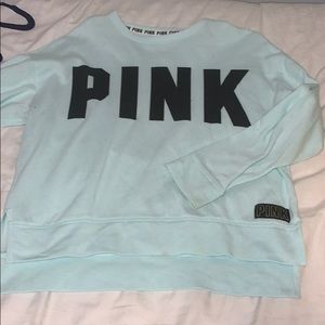 mint oversized pink sweatshirt
